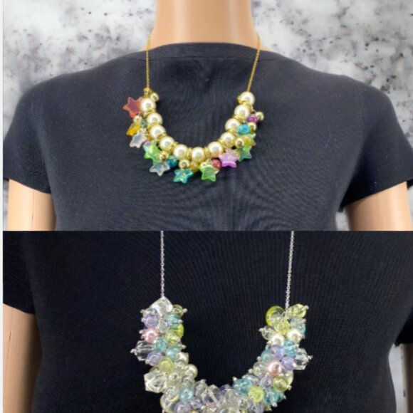 JEWELRY BUNDLE -- 17 Pieces, Necklaces, Cuffs, Bracelets, Hoop Earrings, Rings - Picture 6 of 16